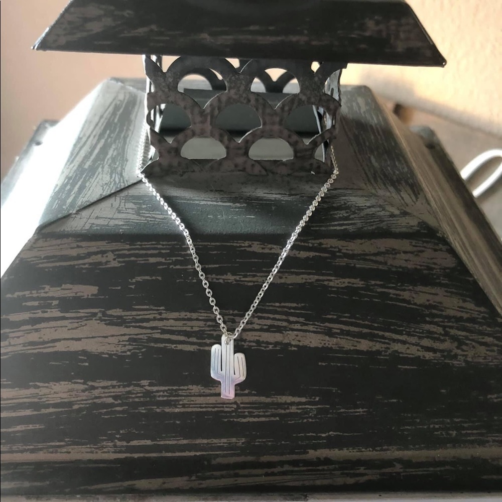 Silver Plated Cactus Necklace